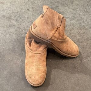 Ugg Perforated Tan Suede Boots